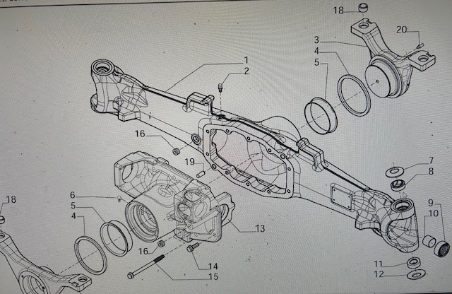 Dichtung bei Gleitlager Achsaufhängung Steyr MT Carraro 20.16 87685566